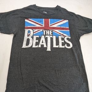 The Beatles 2014 Union Jack Grey Tee Medium